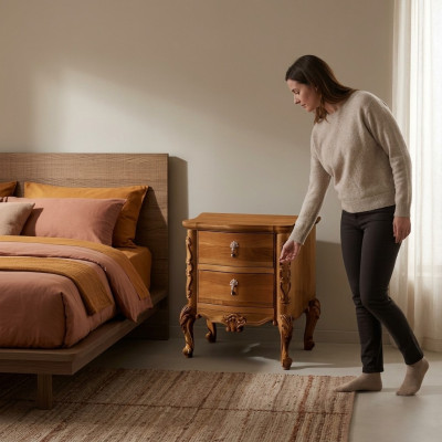 Noční stolek Nocní konzole Design Vedlejší stůl Noční stolky pro ložnici