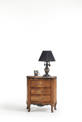 Nachttisch mit 3 Schublade Holzschrank Design Italienische Möbel Neu