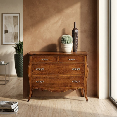 Italienische Möbel Design Kommode Schrank Braun Luxus Holz Möbel Neu