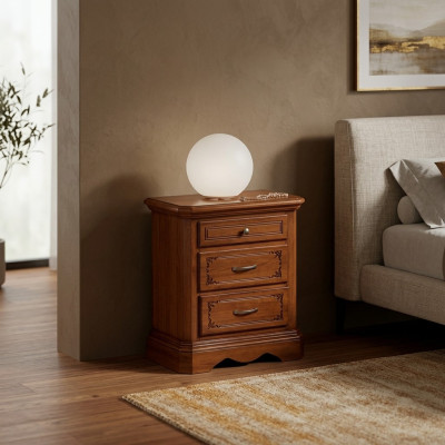 Design Nachttisch Tisch Möbel Braun Holz Schlafzimmer Beistelltisch Neu