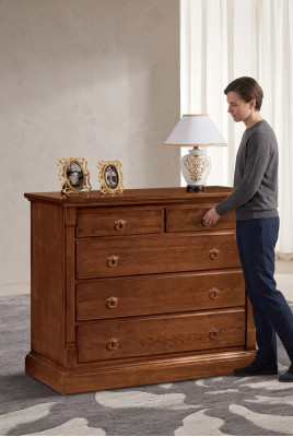 Sideboard Kommode Anrichte Schrank Kommoden Holz Design Schlafzimmer Neu Šatník s šuplíky Skříň Komody Dřevo Design Ložnice Nový