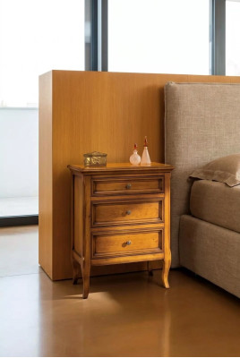 Nachttisch Klassische mit 3 Schubladen Konsolen Design Schlafzimmer
