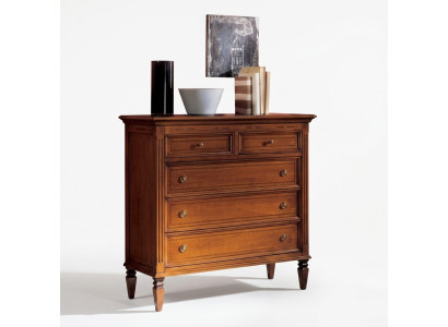 Luxus Schlafzimmer Kommode mit 5 Schubladen Holzschrank Design Möbel Neu