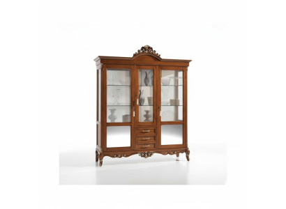 Vitrine Holz Schrank Klassische Vitrinen Holz Design Wohnzimmer Glas