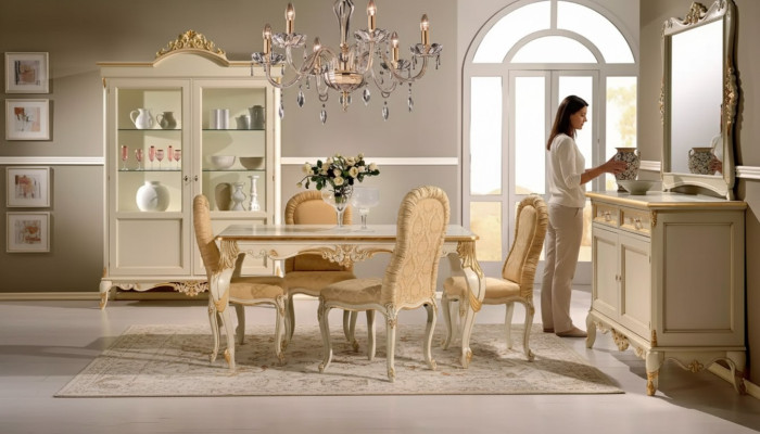 Esstisch 4 x Stühlen Esszimmer Set Essgruppe Holz 8tlg. Gruppe Garnitur