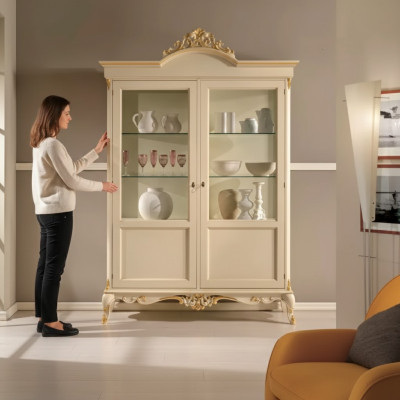 Design Holz Schrank Vitrine Schränke Italienische Stil Möbel Anrichte