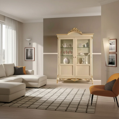 Design Holz Schrank Vitrine Schränke Italienische Stil Möbel Anrichte