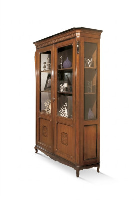 Luxus Schrank Holz Möbel Vitrine Regal Design Klassische Glasschrank