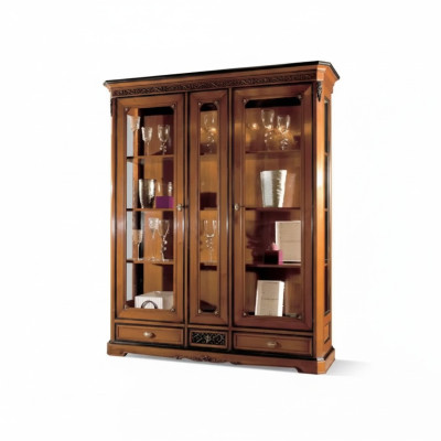 Italienische Luxus Wohnzimmer Möbel Vitrine Schrank Klassische Stil Neu