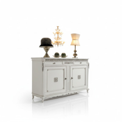 Sideboard Kommode Luxus Schränke Wohnzimmer Holz Weiß Klassische Möbel