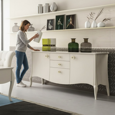 Italienische Möbel Sideboard Kommode Luxus Einrichtung Wohnzimmer Holz