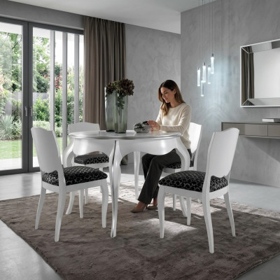 Esstisch Esszimmer Holz Weiß Rund Tisch Klassisch Italienische Möbel Tische Neu