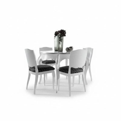 Esstisch Esszimmer Holz Weiß Rund Tisch Klassisch Italienische Möbel Tische Neu