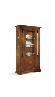 Wohnzimmer Luxus Vitrine Vitrinen Schrank Holz Italienische Stil Möbel