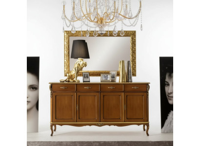 Italský styl nábytek Sideboard Skříň Designer Hnědá Komoda Nový