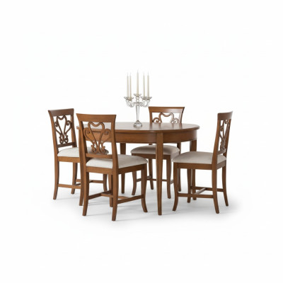 Komplett Set Esstisch 4x Stühle Esszimmer Set Ess Gruppe Holz Tisch 5tlg Eu