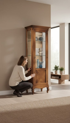 Möbel Glasschrank Vitrine Holz Vitrinen Glas Schrank Regale Italien