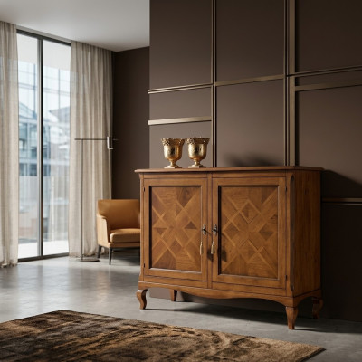 Masivní skříň komoda sideboard hnědý komody nábytek nový