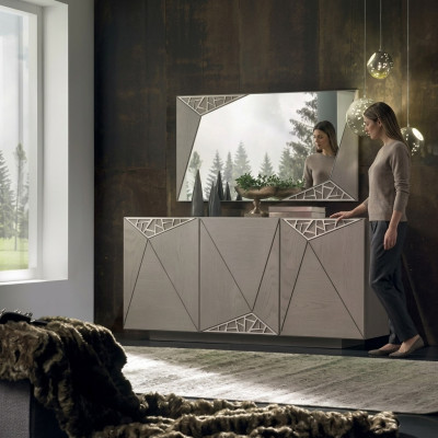 Sideboard Holz Kommoden Wohnzimmer Schrank Schränke Italien Anrichte
