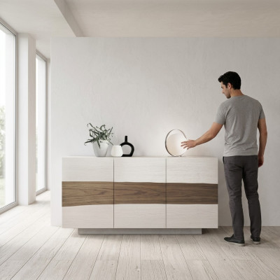 Sideboard Holz Kommoden Möbel Wohnzimmer Weiß Modern Schrank Neu
