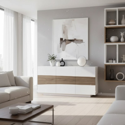 Sideboard Holz Kommoden Möbel Wohnzimmer Weiß Modern Schrank Neu
