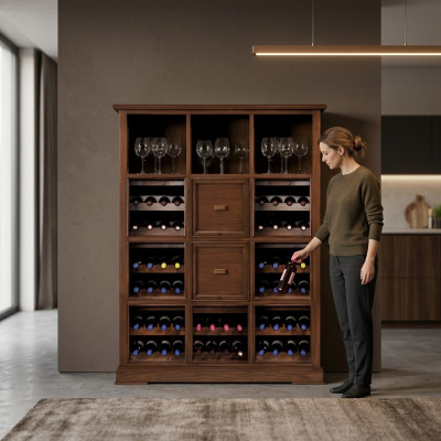 Hausbar Wohnzimmer Schrank Barschrank Vitrine Italienische Möbel Holz
