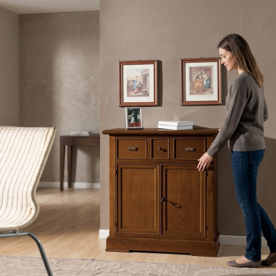 Sideboard Kommode Skříň Hnědý Návrh Skříňky Dřevo Nové