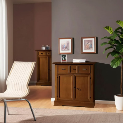 Sideboard Kommode Skříň Hnědý Návrh Skříňky Dřevo Nové