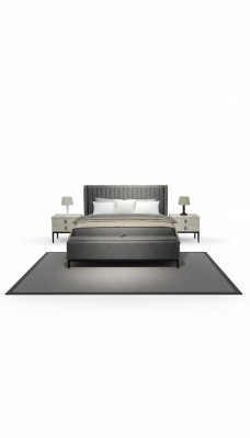 Modern Bett + Bank + 2x Nachttische zugleich Funktional und Komfortabel