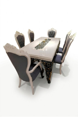 Luxuriöser Design 4x Stühle Edlem Samtbezug elegantem Stühle Design Neu