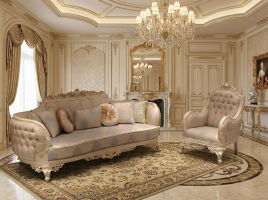 Stilvolles Luxuriösen 3-Sitzer Sofa Wohnzimmer Sessel Edlem Möbel Neu