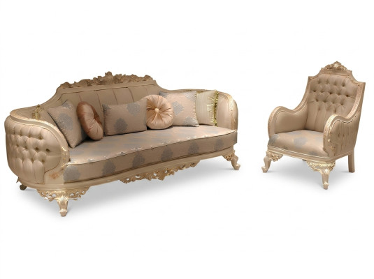 Stilvolles Luxuriösen 3-Sitzer Sofa Wohnzimmer Sessel Edlem Möbel Neu