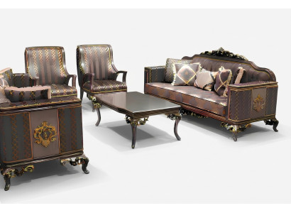 Luxusní sada sedacích souprav do obývacího pokoje 3+3 místná moderní sedací souprava elegantní obývací pokoj