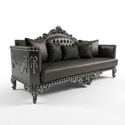 Edles Dreisitzer Sofa Modernen 3 Sitzer Stilvolle Sofa 3 Sitzer Braun
