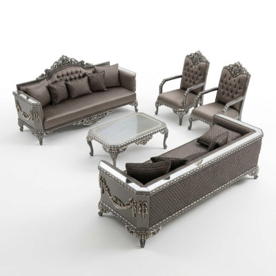 Luxuriöse dreisitzer Sofa modernen 3 Sitzer Stilvolle Sofa 3 Sitzer Braun