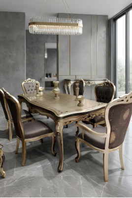Elegantní jídelní židle 6x Nábytek do jídelny 6x židle 6 pevných židlí