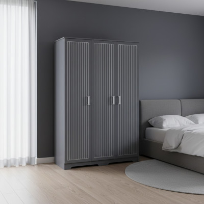 Kleiderschrank Schrank Möbel Schlafzimmer Schränke Holz Schwarz Loft