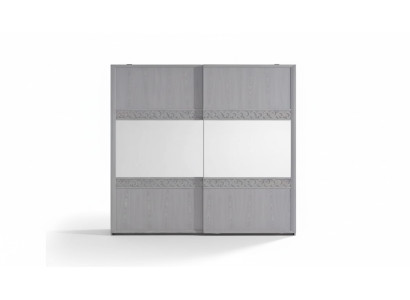 Schwebetüren Schrank Schrank Kleiderschrank mit Spiegel Holz Luxus Modernes