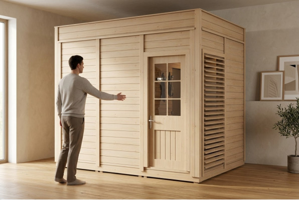 Sauna Holz Woodpro Garten Holzsauna Outdoor Saunas Trockensauna 345x245x318