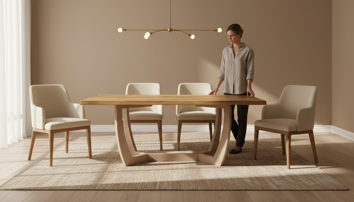 Jídelní pokoj Jídelní stůl 180cm dřevo Kuchyňský stůl Stůl 90x180 hnědý moderní