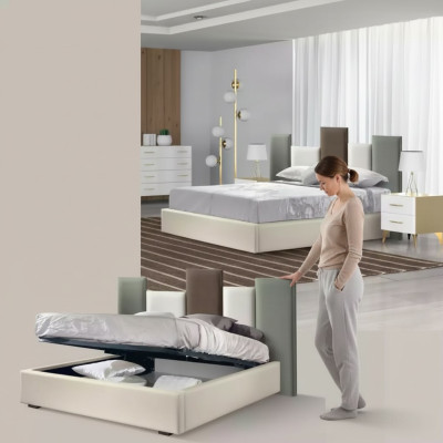 Postel Moderní stylová luxusní ložnice postele Italský nábytek 180x200