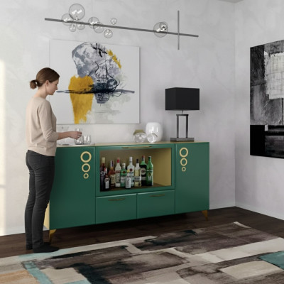 Sideboard Luxus neu Grüne Konsole Sideboards Modern Wohnzimmer Kommoden Holz