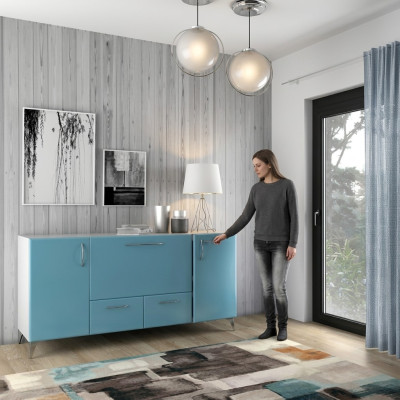 Baby Blue Sideboard Luxury Living Room Wall Units Furniture Chests of Drawers
