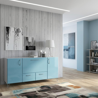 Baby Blue Sideboard Luxury Living Room Wall Units Furniture Chests of Drawers