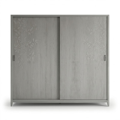 Schlafzimmer Kleiderschrank Material Holz Schrank grau Modern neu
