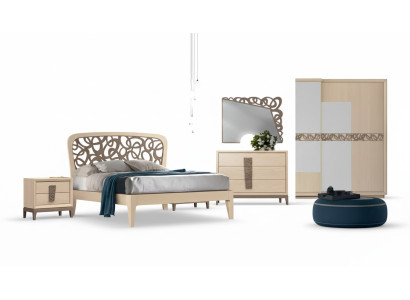Ložnice set postel 2x noční stolky šatník Design Luxus nový 6dílný