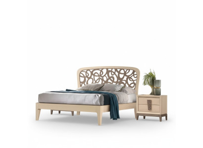Schlafzimmer Set Bett 2x Nachttische Design Möbel neu 3tlg Modern Holz