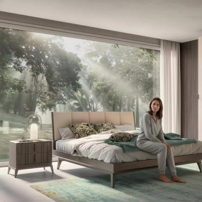 Schlafzimmer Set Bett 2x Nachttische Design Luxus neu 3tlg Modern Betten