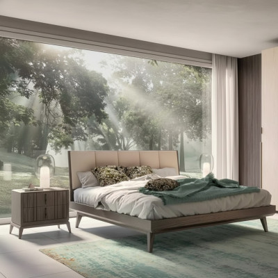 Schlafzimmer Set Bett 2x Nachttische Design Luxus neu 3tlg Modern Betten