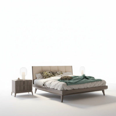Schlafzimmer Set Bett 2x Nachttische Design Luxus neu 3tlg Modern Betten
